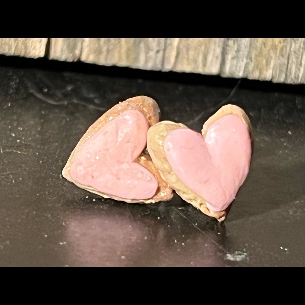 Heart Cookie Stud Earrings